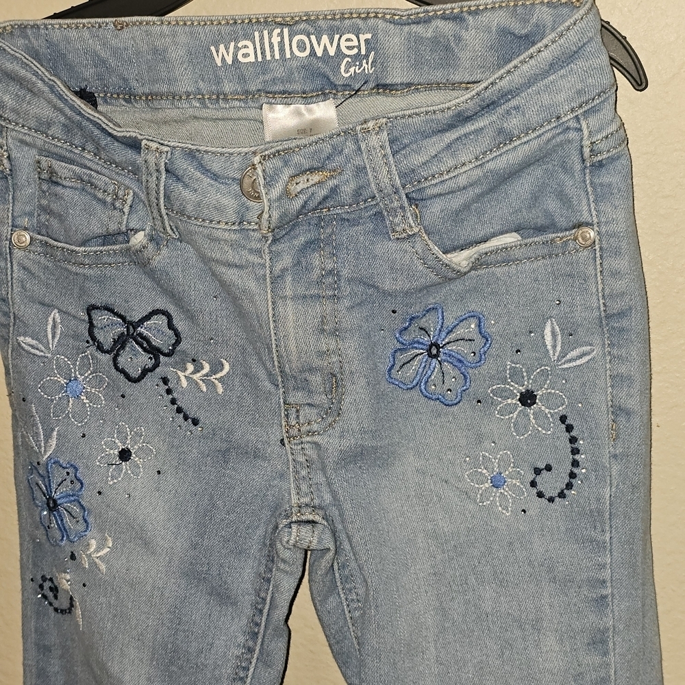 Wallflower Blue Flared Denim Jeans - Picture 3 of 14